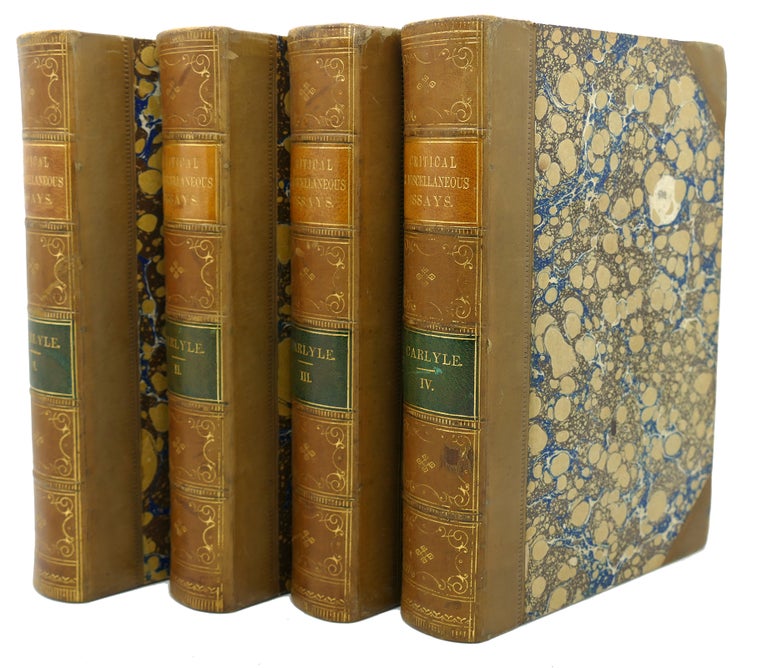 Item #134902 CRITICAL AND MISCELLANEOUS ESSAYS: COLLECTED AND REPUBLISHED (In 4 Vols). Thomas Carlyle.