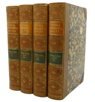 CRITICAL AND MISCELLANEOUS ESSAYS: COLLECTED AND REPUBLISHED; (In 4 Vols)