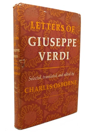 Item #137080 LETTERS OF GIUSEPPE VERDI. Charles Osborne