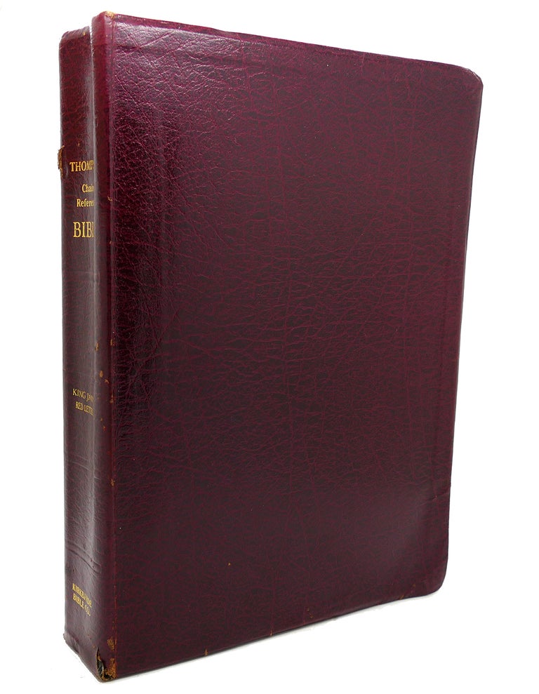 Item #137336 THE THOMPSON CHAIN-REFERENCE BIBLE KJV - Burgundy Genuine Leather. Frank Charles Thompson.