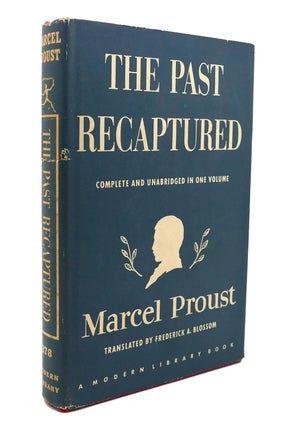 Item #137936 THE PAST RECAPTURED Modern Library No 279. Marcel Proust