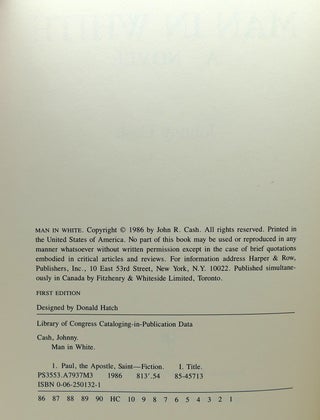 MAN IN WHITE; Signed 1st