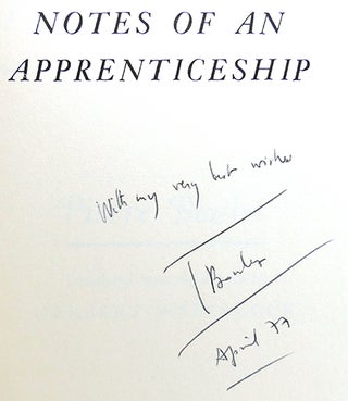 NOTES OF AN APPRENTICESHIP Signed 1st