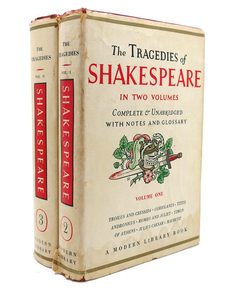 Item #138527 THE TRAGEDIES OF SHAKESPEARE IN TWO VOLUMES Modern Library. William Shakespeare.