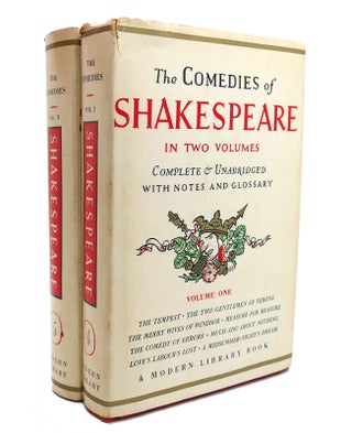 Item #138529 THE COMEDIES OF SHAKESPEARE IN 2 VOLUMES Modern Library. William Shakespeare