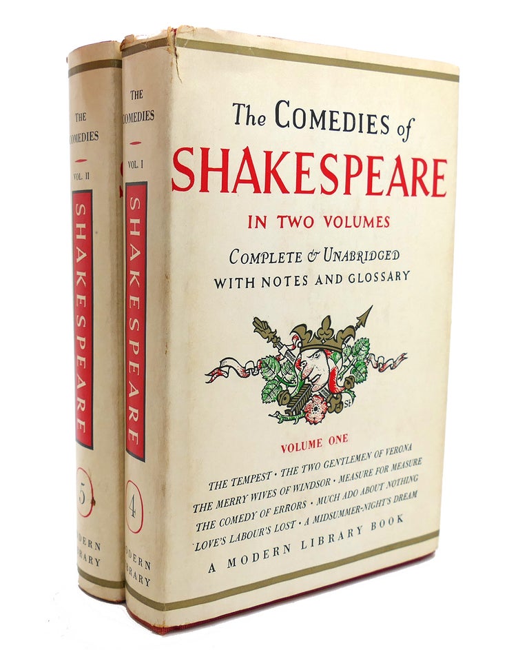 Item #138529 THE COMEDIES OF SHAKESPEARE IN 2 VOLUMES Modern Library. William Shakespeare.