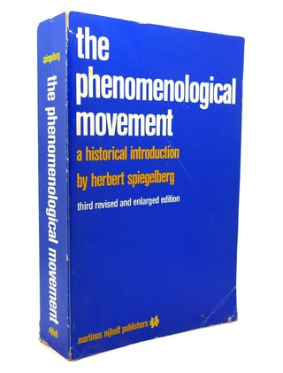 Item #138718 THE PHENOMENOLOGICAL MOVEMENT A Historical Introduction Phaenomenologica. E....
