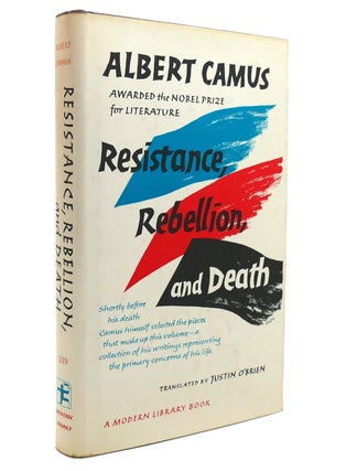 Item #140220 RESISTANCE, REBELLION, AND DEATH Modern Library No. 339. Albert Camus