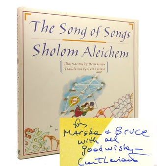 Item #141915 THE SONG OF SONGS Signed 1st. Sholom Aleichem Curt Leviant