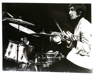 Item #142780 CHARLIE WATTS ( THE ROLLING STONES ) DRUMMING PHOTO 8'' x 10'' inch Photograph....