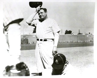 Item #142864 BABE RUTH WITH CIGAR PHOTO 8'' x 10'' inch Photograph. Babe Ruth