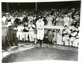 Item #142869 BABE RUTH STANDING OVATION PHOTO 8'' x 10'' inch Photograph. Babe Ruth