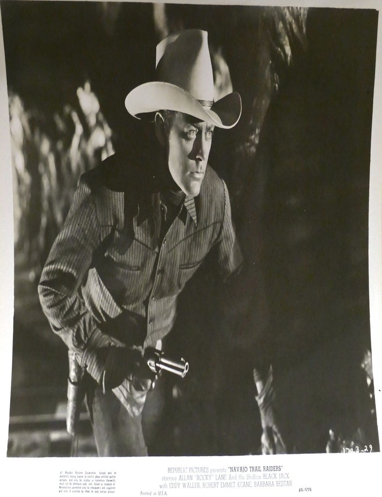 Item #143001 ALLAN LANE "NAVAJO TRAIL RAIDERS" (1949) PHOTO; 8'' x 10'' inch Photograph. Allan Lane.