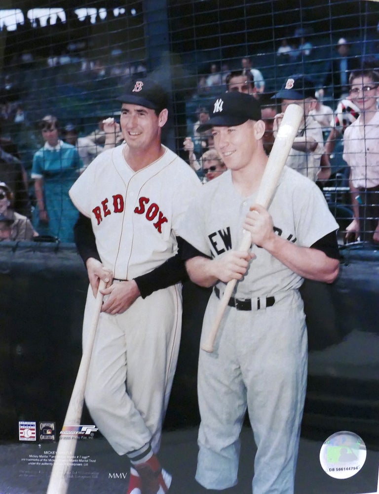 TED WILLIAMS, MICKEY MANTLE LICENSED PHOTO 2 COPIES AVAILABLE 8'' x 10''  inch Photograph