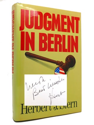 Item #143393 JUDGEMENT IN BERLIN Signed 1st. Herbert Jay Stern