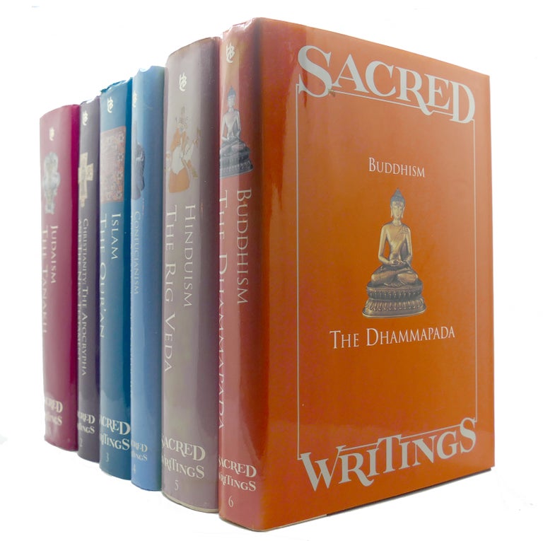 Item #145245 SACRED WRITINGS IN SIX VOLUMES The Tanakh, the Analects of Confucious, the Qur'an, the Apocrypha and the New Testament, the Dhammapada, the Rig Veda. Multiple Authors.