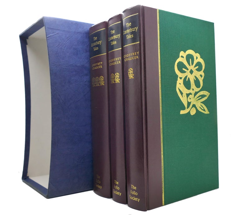 Item #147799 THE CANTERBURY TALES IN 3 VOLUMES Folio Society. Geoffrey Chaucer.