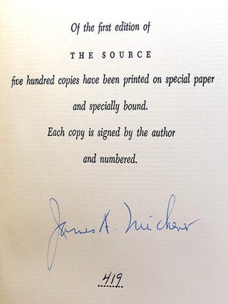 THE SOURCE; Signed 1st