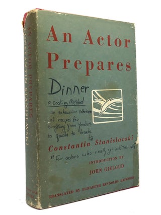 Item #150186 AN ACTOR PREPARES. Constantin Stanislavski