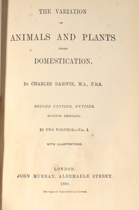 THE VARIATION OF ANIMALS AND PLANTS UNDER DOMESTICATION VOL1