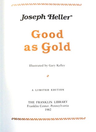 GOOD AS GOLD Signed 1st Franklin Library
