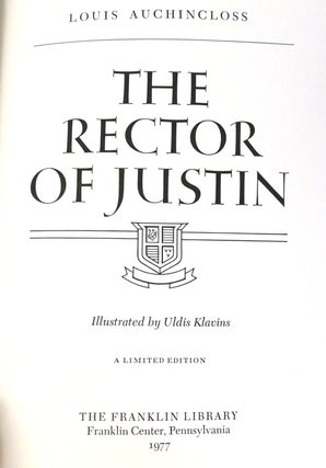 THE RECTOR OF JUSTIN Signed Franklin Library
