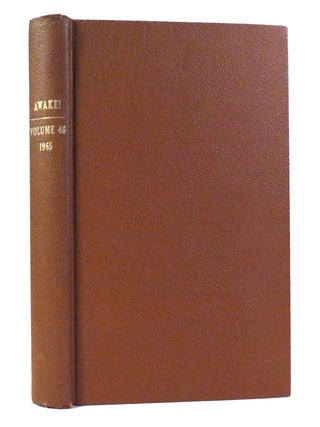 Item #155593 AWAKE! VOLUME 46. Watchtower Bible, Tract Society Of New York