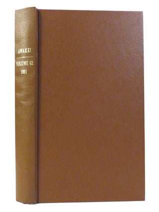 Item #155607 AWAKE! VOLUME 62. Watchtower Bible, Tract Society Of New York