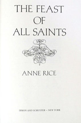 THE FEAST OF ALL SAINTS Signed