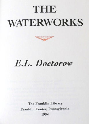 THE WATERWORKS SIGNED Franklin Library