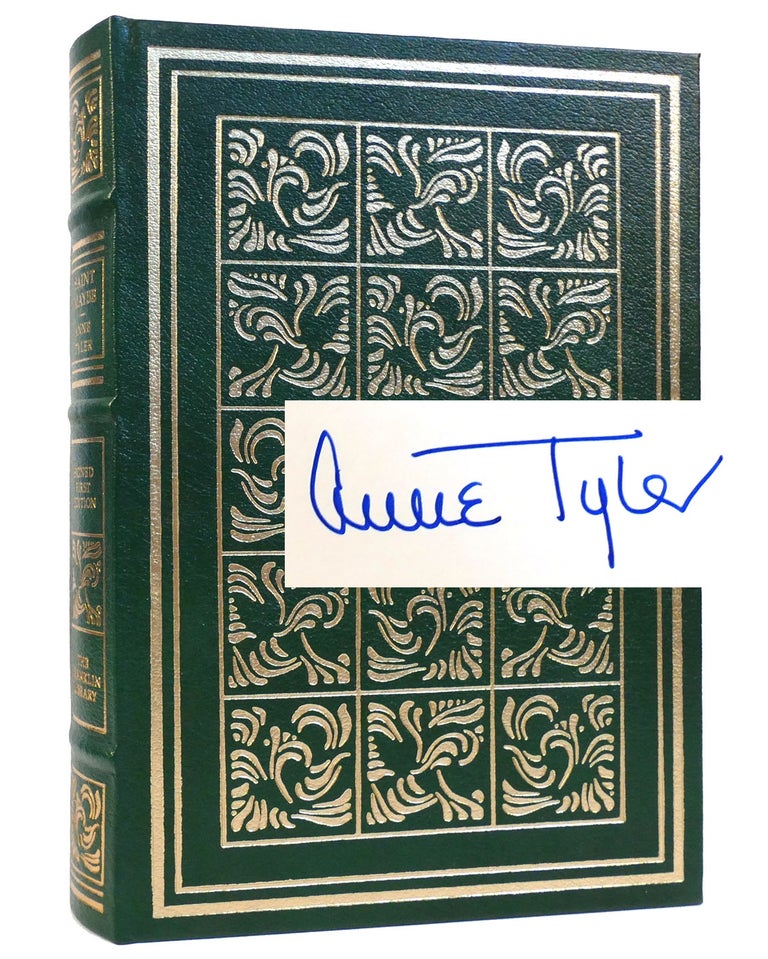 Item #157002 SAINT MAYBE SIGNED Franklin Library. Anne Tyler.