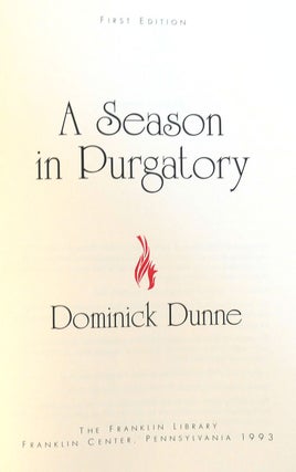 A SEASON IN PURGATORY SIGNED Franklin Library