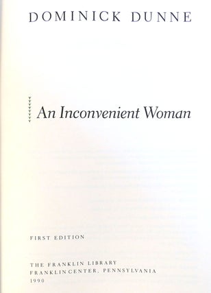 AN INCONVENIENT WOMAN SIGNED Franklin Library
