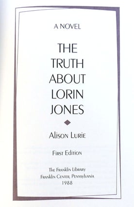 THE TRUTH ABOUT LORIN JONES SIGNED Franklin Library