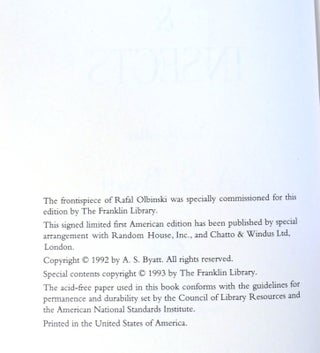 ANGELS & INSECTS; SIGNED Franklin Library