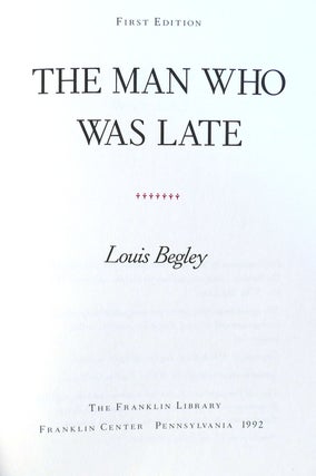 THE MAN WHO WAS LATE SIGNED Franklin Library