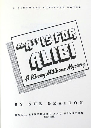 "A" IS FOR ALIBI