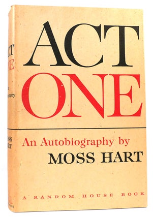 Item #161596 ACT ONE. Moss Hart