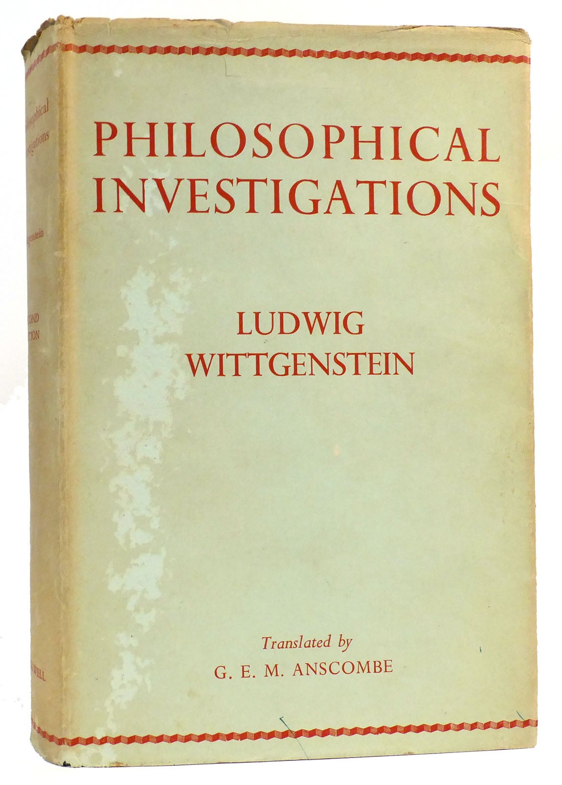 PHILOSOPHICAL INVESTIGATIONS by Ludwig Wittgenstein on Rare Book Cellar