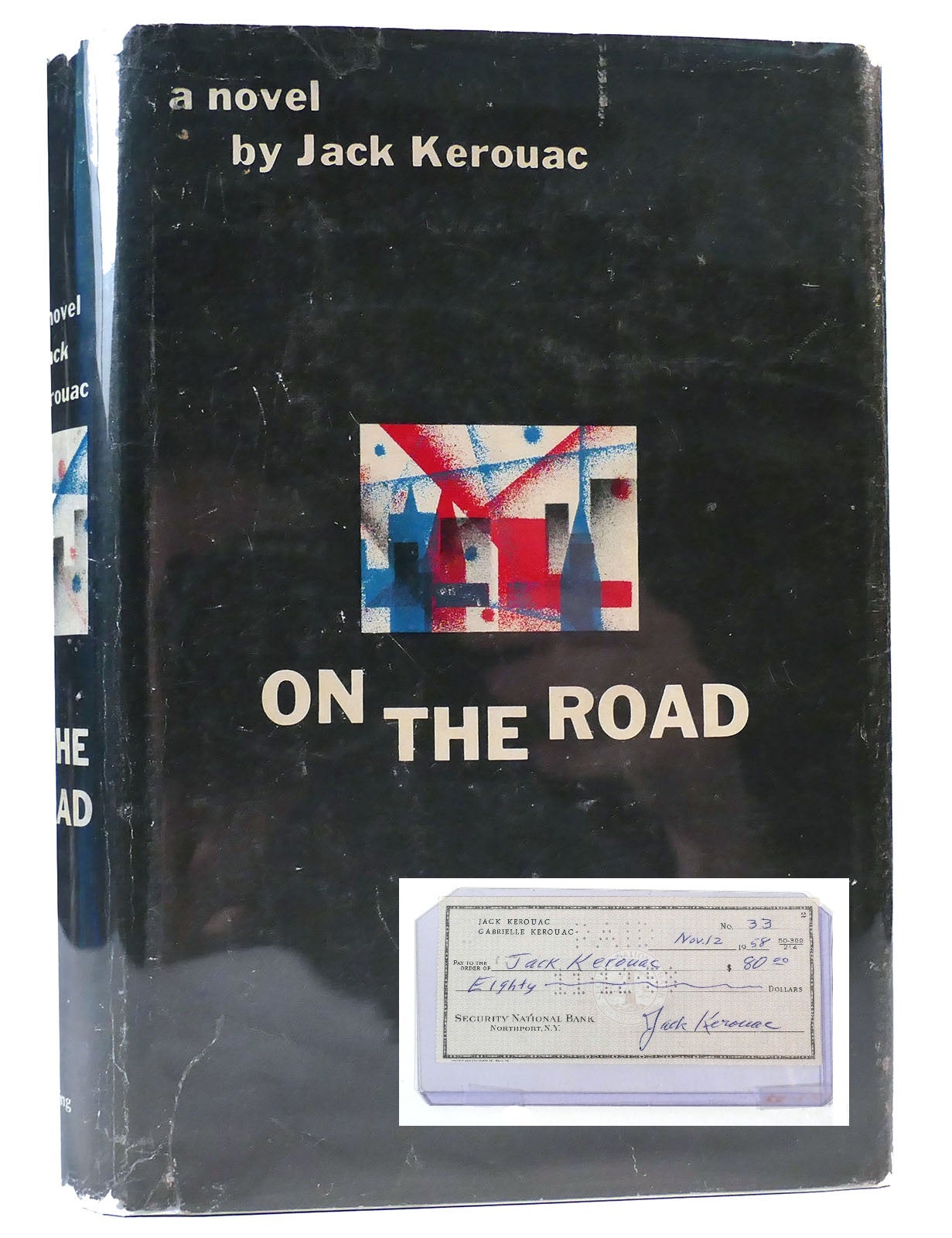 ON THE ROAD WITH SIGNED CHECK. Jack Kerouac.