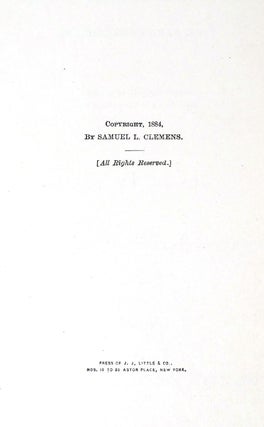 ADVENTURES OF HUCKLEBERRY FINN; 1st Issue