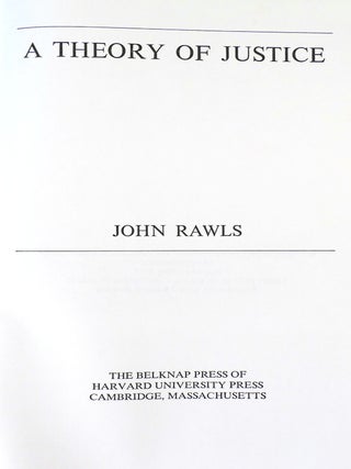 A THEORY OF JUSTICE