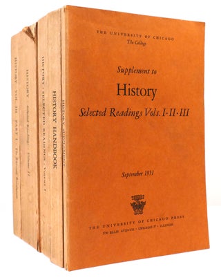 Item #164368 HISTORY: SELECTED READINGS IN 5 VOLUMES Selected Readings Vol. I, Selected Readings...