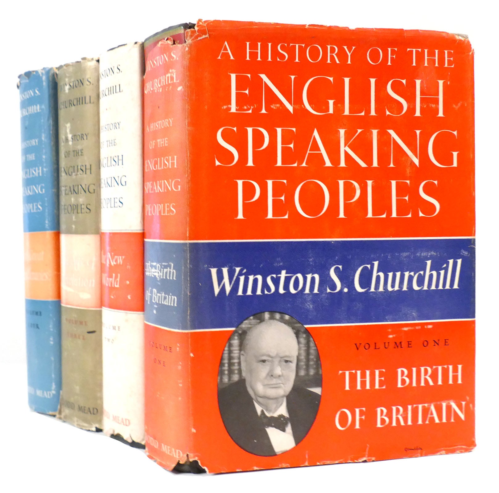 PEOPLES　VOLUME　ENGLISH-SPEAKING　A　HISTORY　Churchill　Winston　OF　THE　S.　FOUR　SET　Book-Of-the-Month-Club