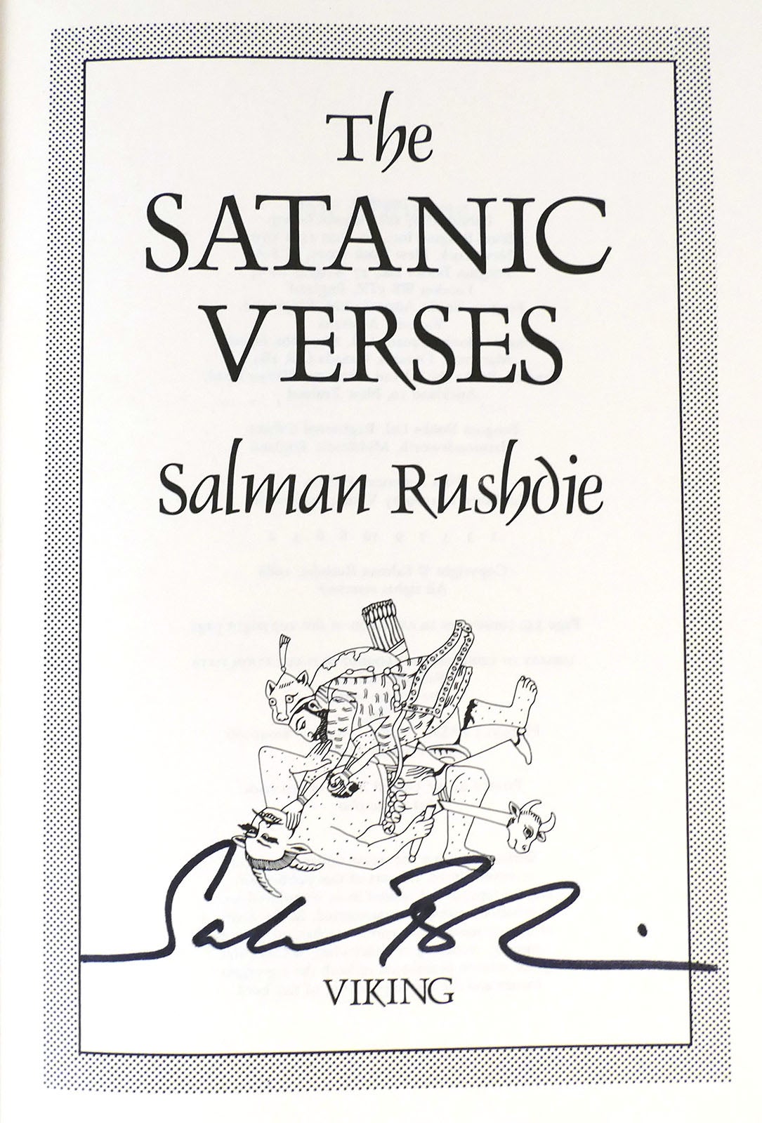 ホットセール 初版悪魔の詩The THE 本 SATANIC VERSES（日本名: - 悪魔