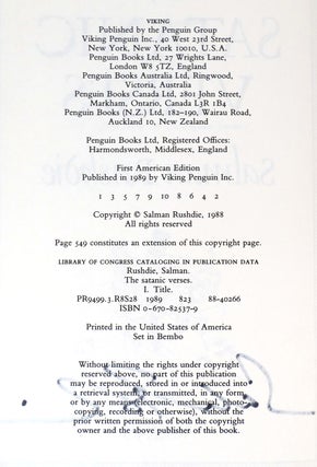 THE SATANIC VERSES SIGNED