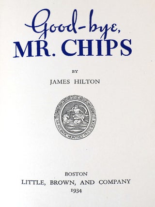 GOOD-BYE, MR. CHIPS SIGNED