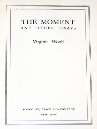 THE MOMENT AND OTHER ESSAYS