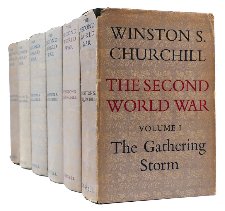Item #165966 THE SECOND WORLD WAR TRIUMPH AND TRAGEDY IN SIX VOLUMES The Gathering Storm; Their Finest Hour; the Grand Alliance; the Hinge of Fate; Closing the Ring; Triumph and Tragedy. Winston S. Churchill.