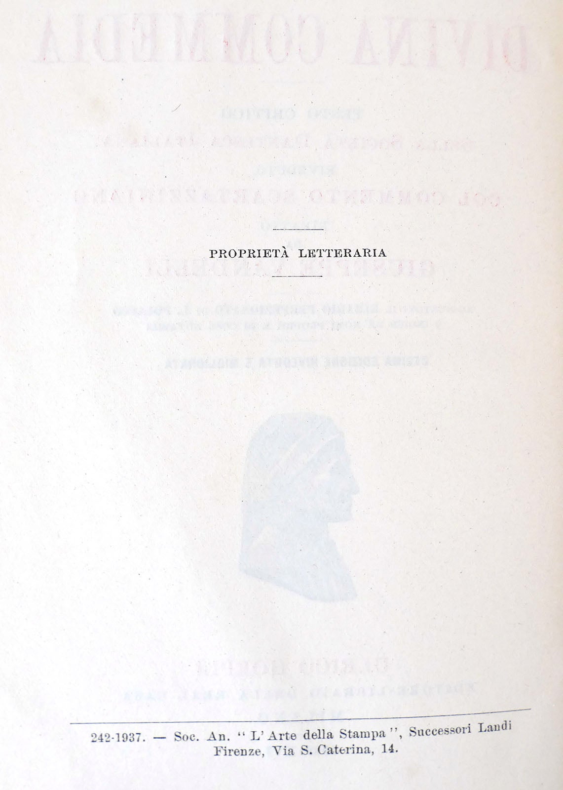 LA DIVINA COMMEDIA DI DANTE ALIGHIERI THE DIVINE COMEDY In 3 Parts